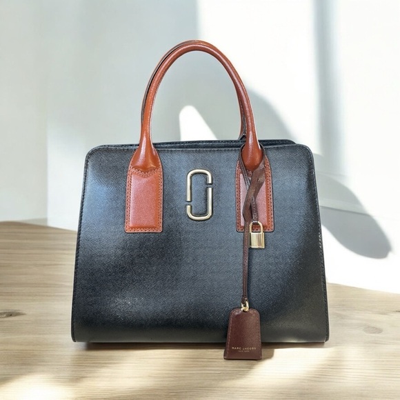 Marc Jacobs Black Tote with Brown Accents - Picture 3 of 11
